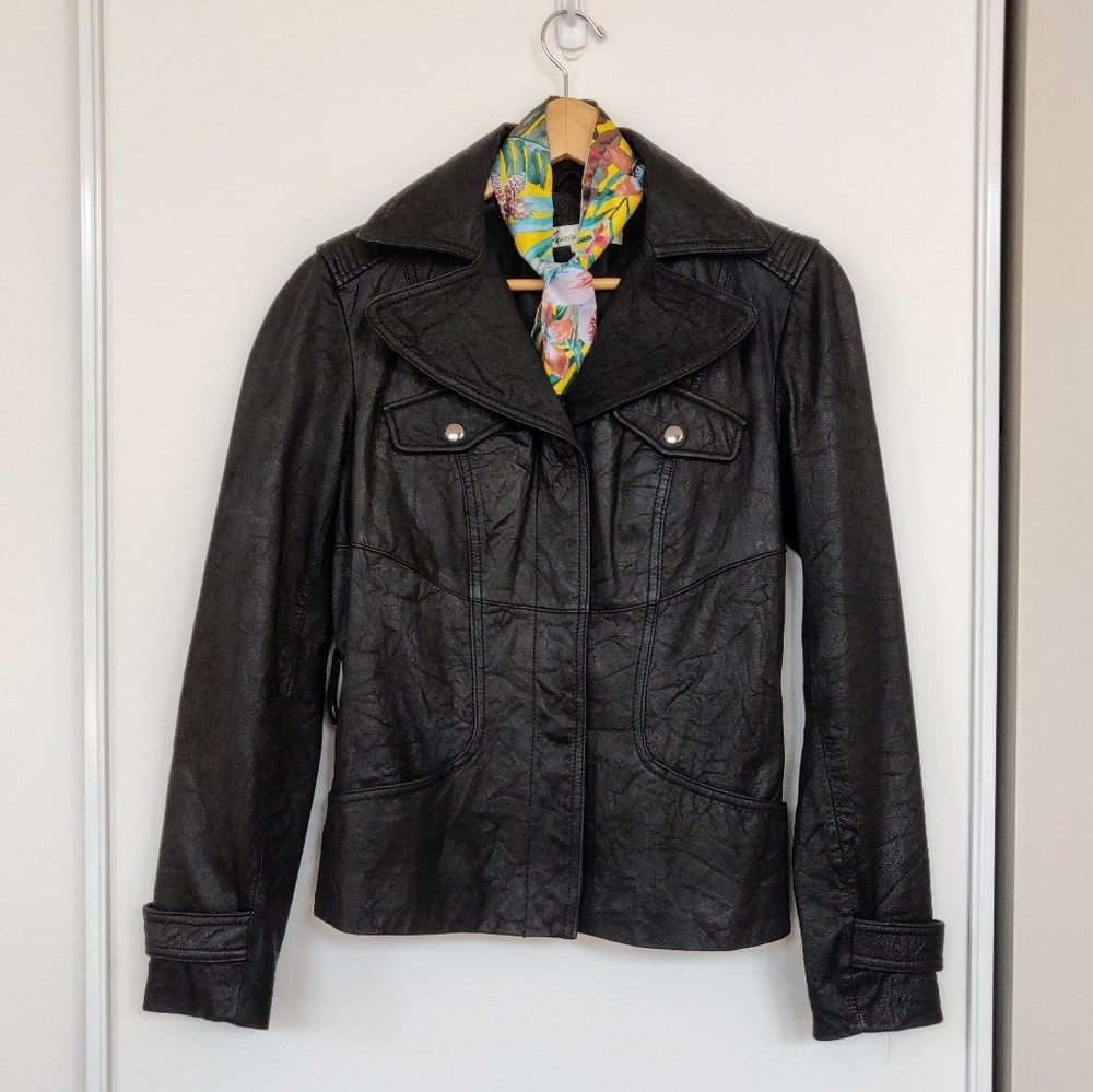 Vintage Kenneth Cole 90s Black Leather Jacket sz. S